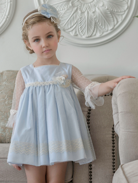 Miranda – Vestido niña ceremonia azul «CHLOE»