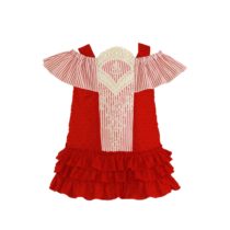 Vestido rojo de ceremonia infantil niña de Miranda