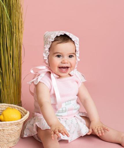 Conjunto para bebé niña en rosa colección Casitas de Foque