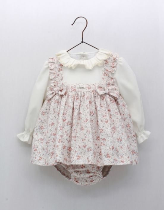 Vestido – Jesusito bebé niña pichi colección nube de algodón de Foque otoño 2022
