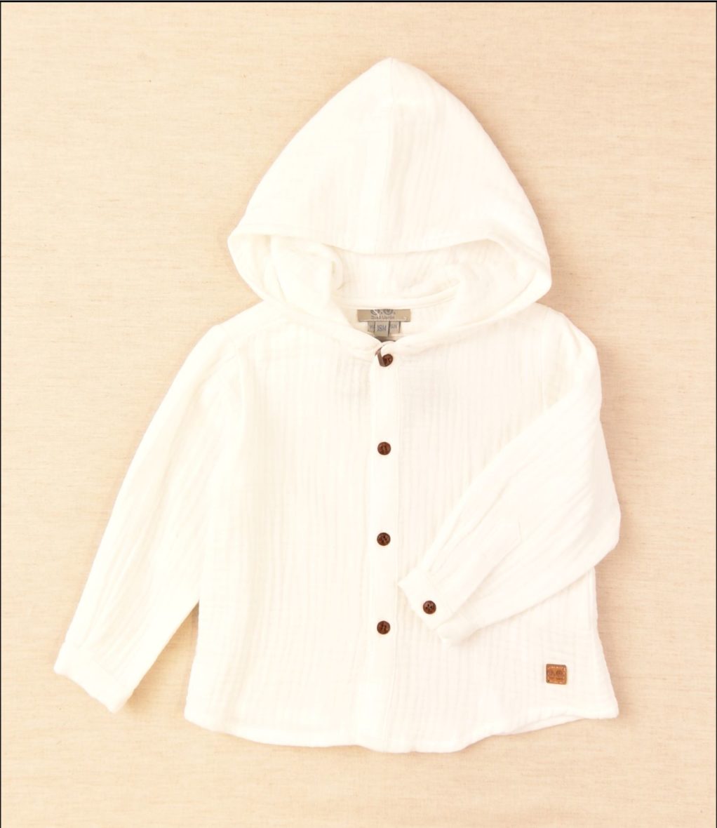 blusa capucha niño blanco José Varón 01-44096_1